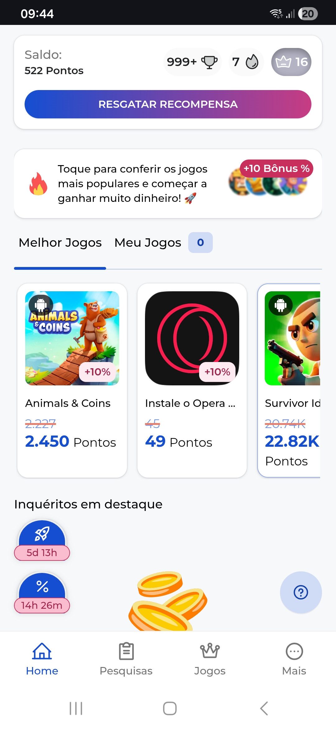 Opções de Resgate Prime Opinion