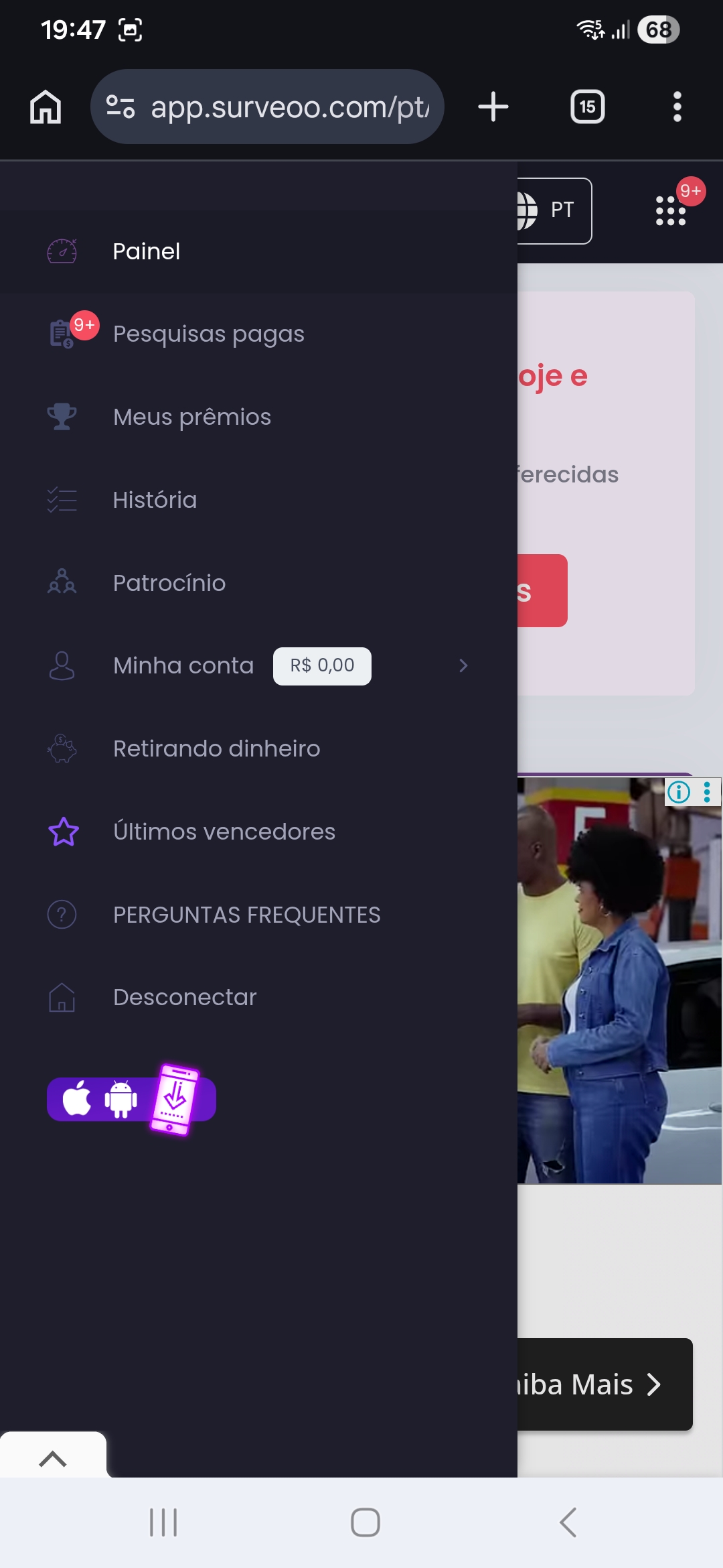 Painel de Ganhos Chrome Renda Fácil Net