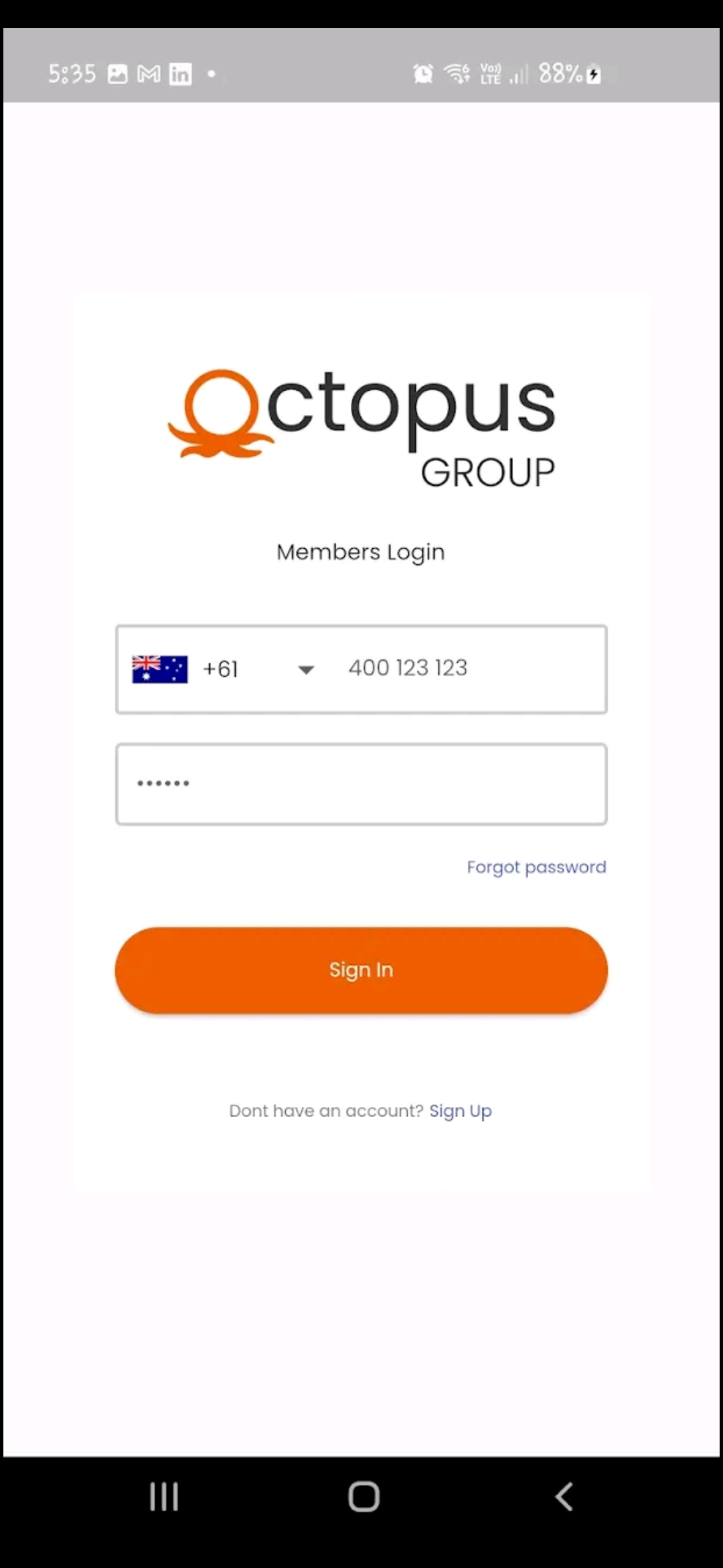 Octopus Group App Screenshot 1