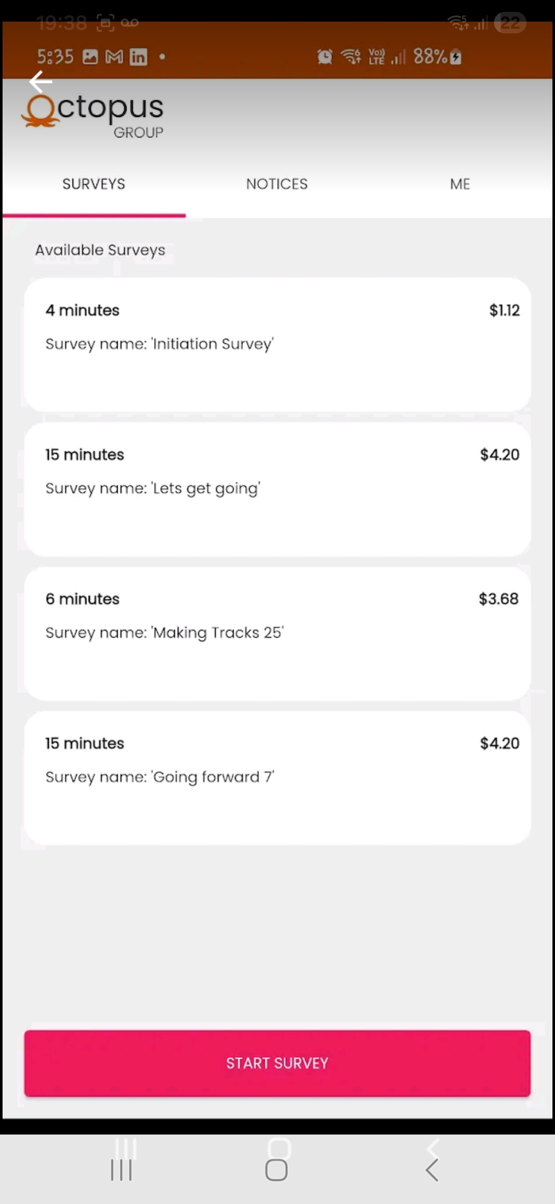 Octopus Group App Screenshot 2