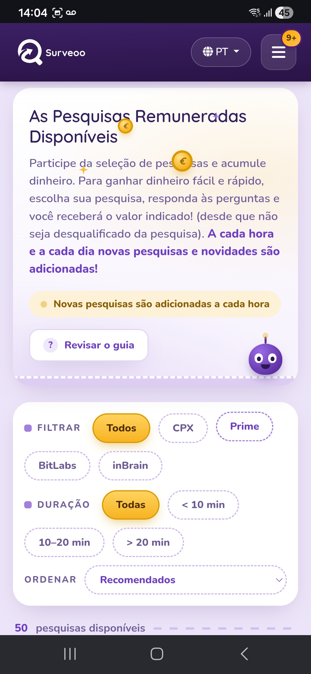 Interface de Tarefas Chrome Renda Fácil Net